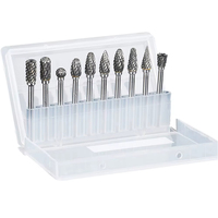10pcs Tungsten Carbide Rotary Burr Set with 1/8\