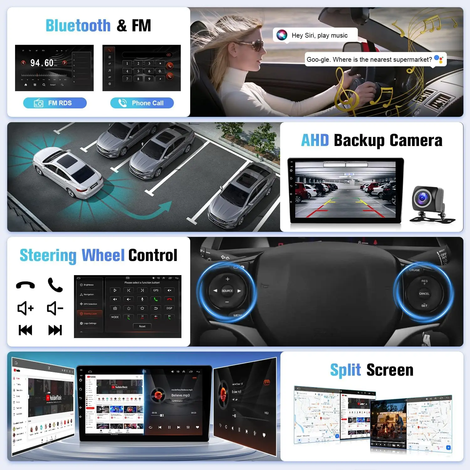 Tela de toque de 9 polegadas para Corolla 2003 2004 2005 2006 2007 2008 Estéreo de carro com GPS/Bluetooth/FM/WiFi/SWC (não cabe no sistema J.B.L)