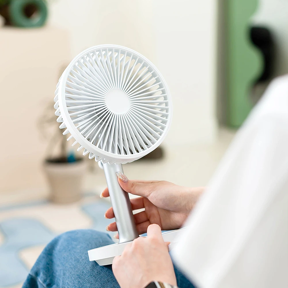 مروحة طاولة لاسلكية صغيرة ، ارتفاع قابل للتعديل ، مكتب صغير ، ضوضاء منخفضة ، مروحة تخييم #2