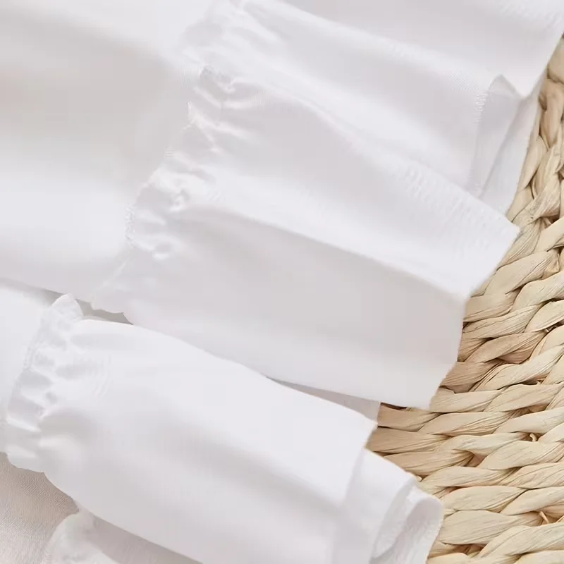 1pc or 2pcs Pure White Ruffle Curtains, Boho Style for Bedroom, Living Room & Kitchen, Easy-Care Rod Pocket Window Curtains