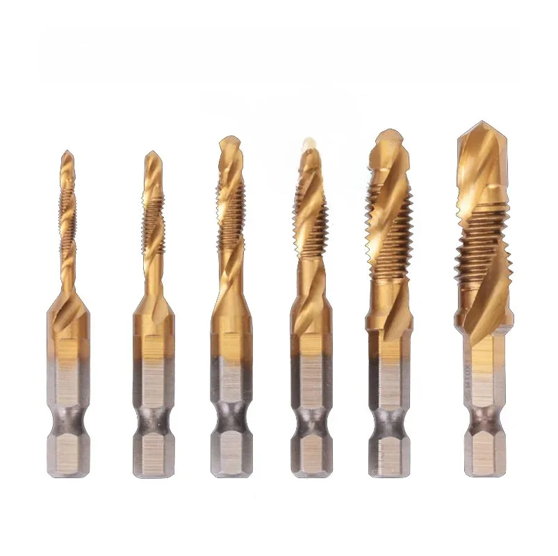 Hand Tools Drilling and Tapping drills Screwtap Set M3 M4 M5 M6 M8 M10 Hexagonal Hex Shank Hammer Drill Bits OSG huck