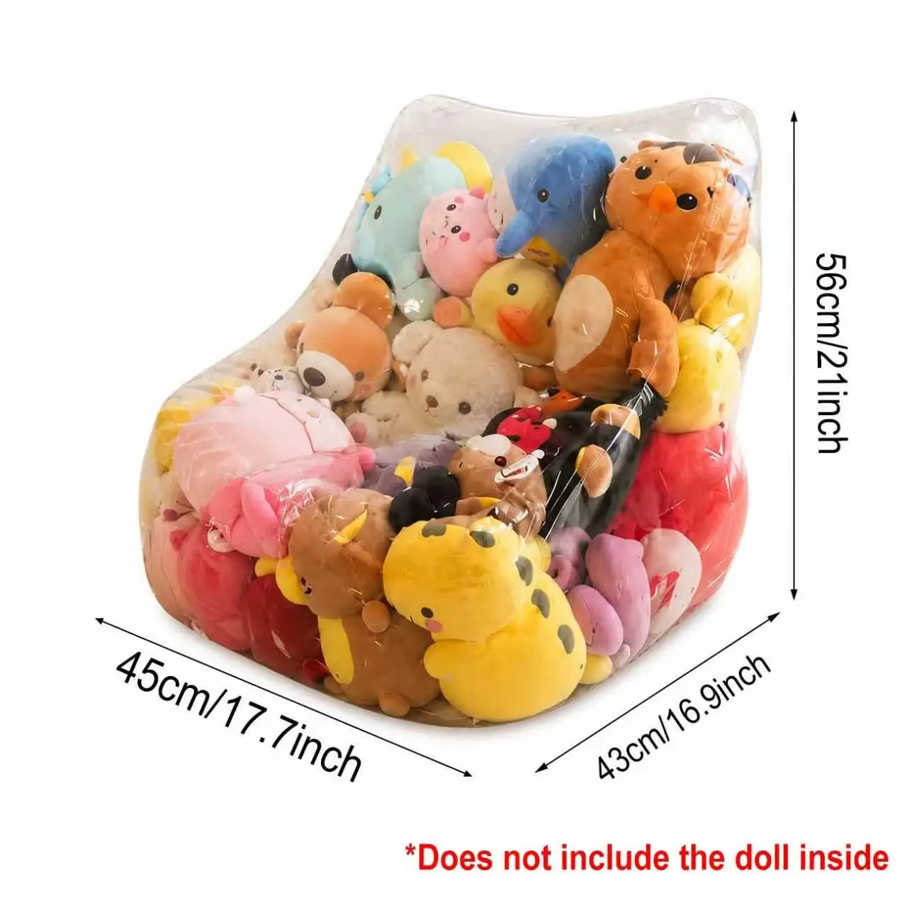 1ps Stuffed Animal Storage Bean Bag Chair for Kids, Large Toy Organizer Sack, Cozy Seat Sofa for Playroom Bedroom image 6