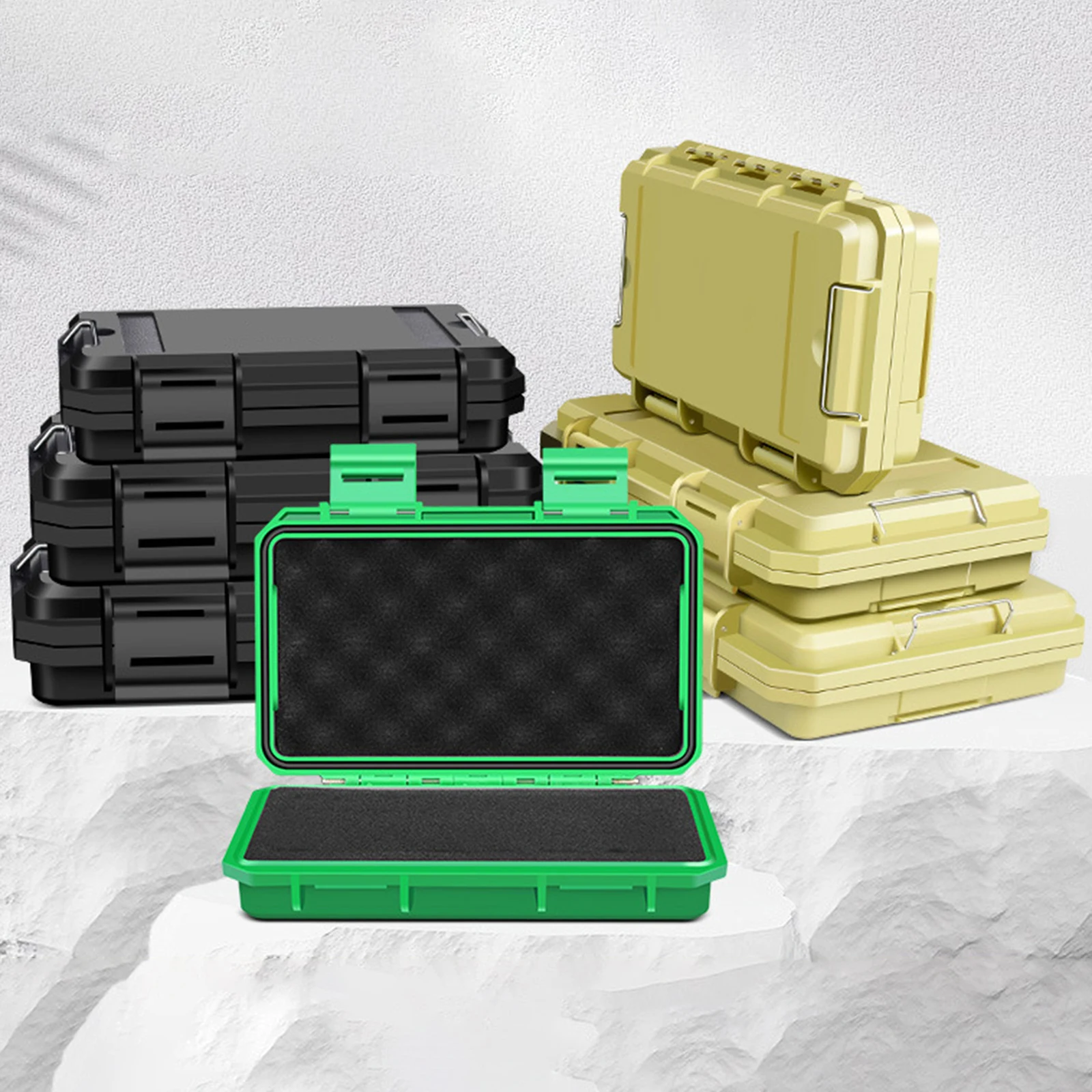 Protective Instrument Carrying Case Impact Resistant Waterproof Storage Box for Precision Tools Travel Camping