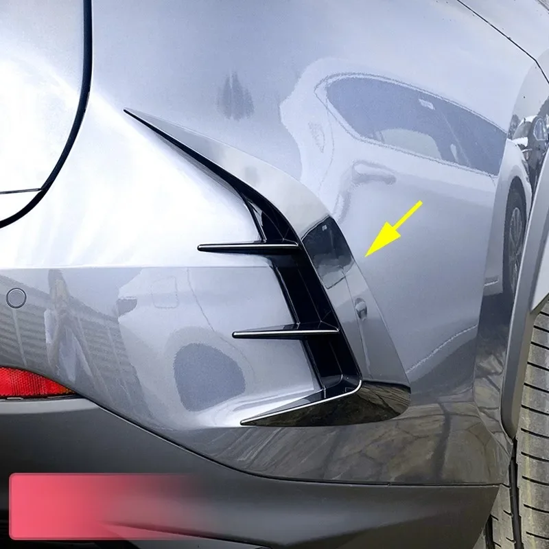 For 2022-2024 Lexus Accessories NX250 NX350 NX450h+ Car Exterior Rear Bumper Air Vent Cover Trims Glossy Black