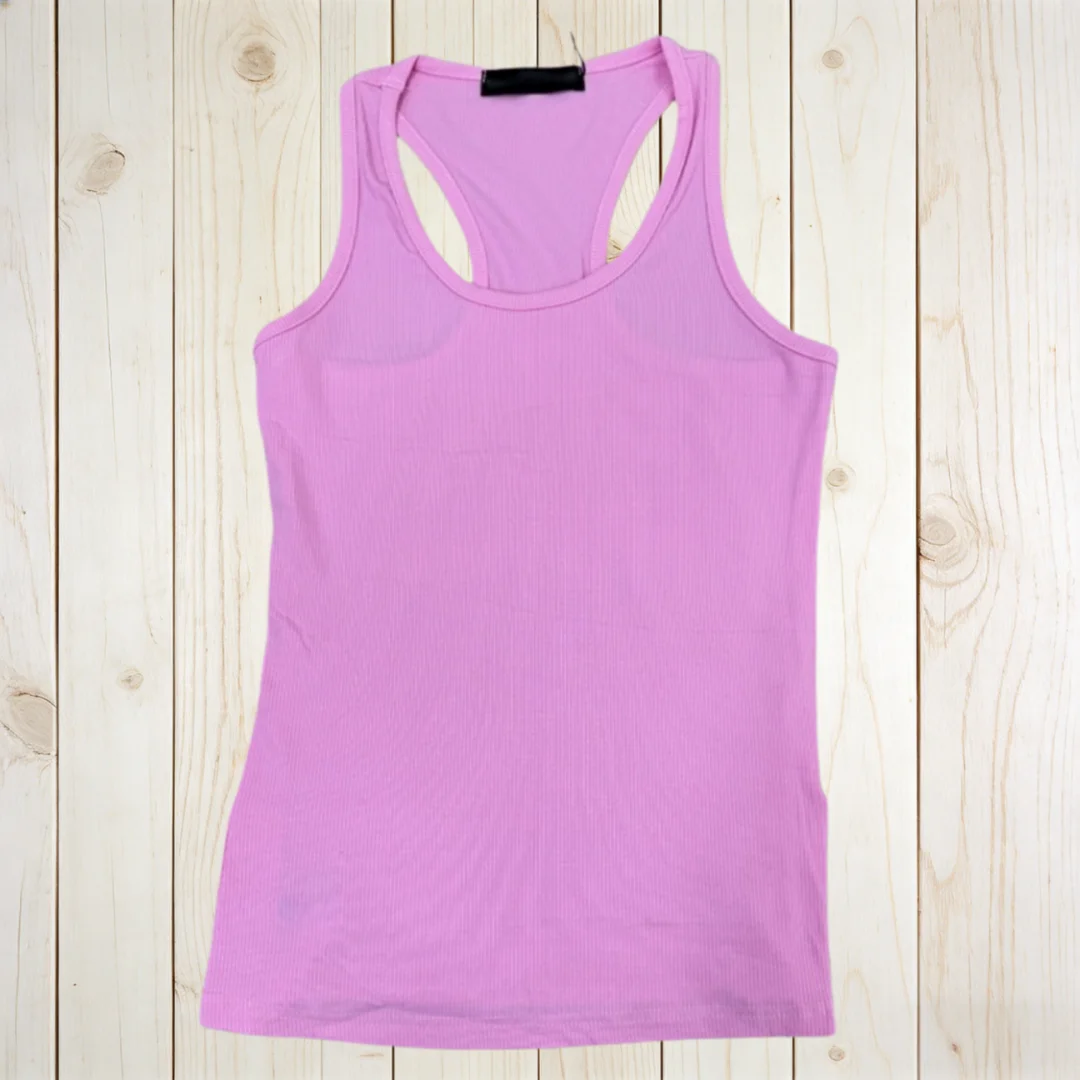 

Women Clothing Daily Casual Versatile Vest Pink And White Fabric Comfortable Breathable Trendy Daily Essentials