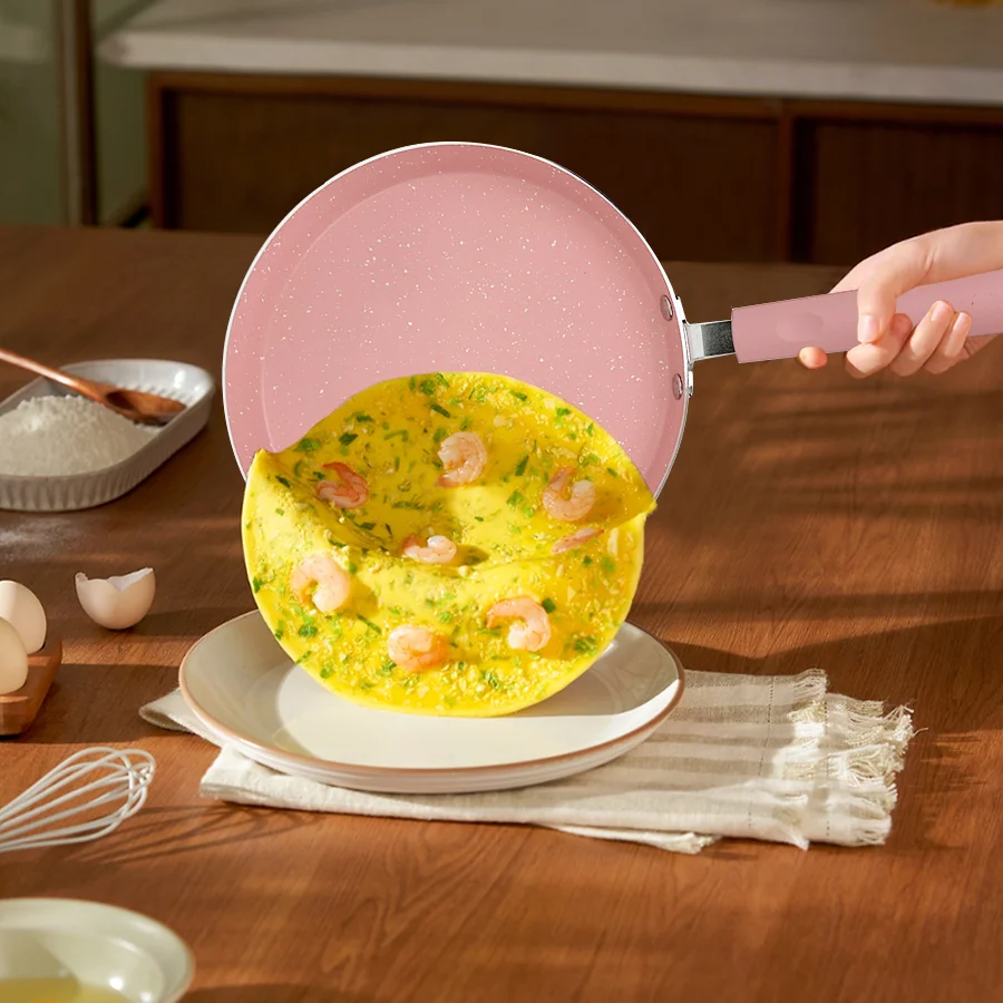 Pink Non-stick Frying Pan Set 3