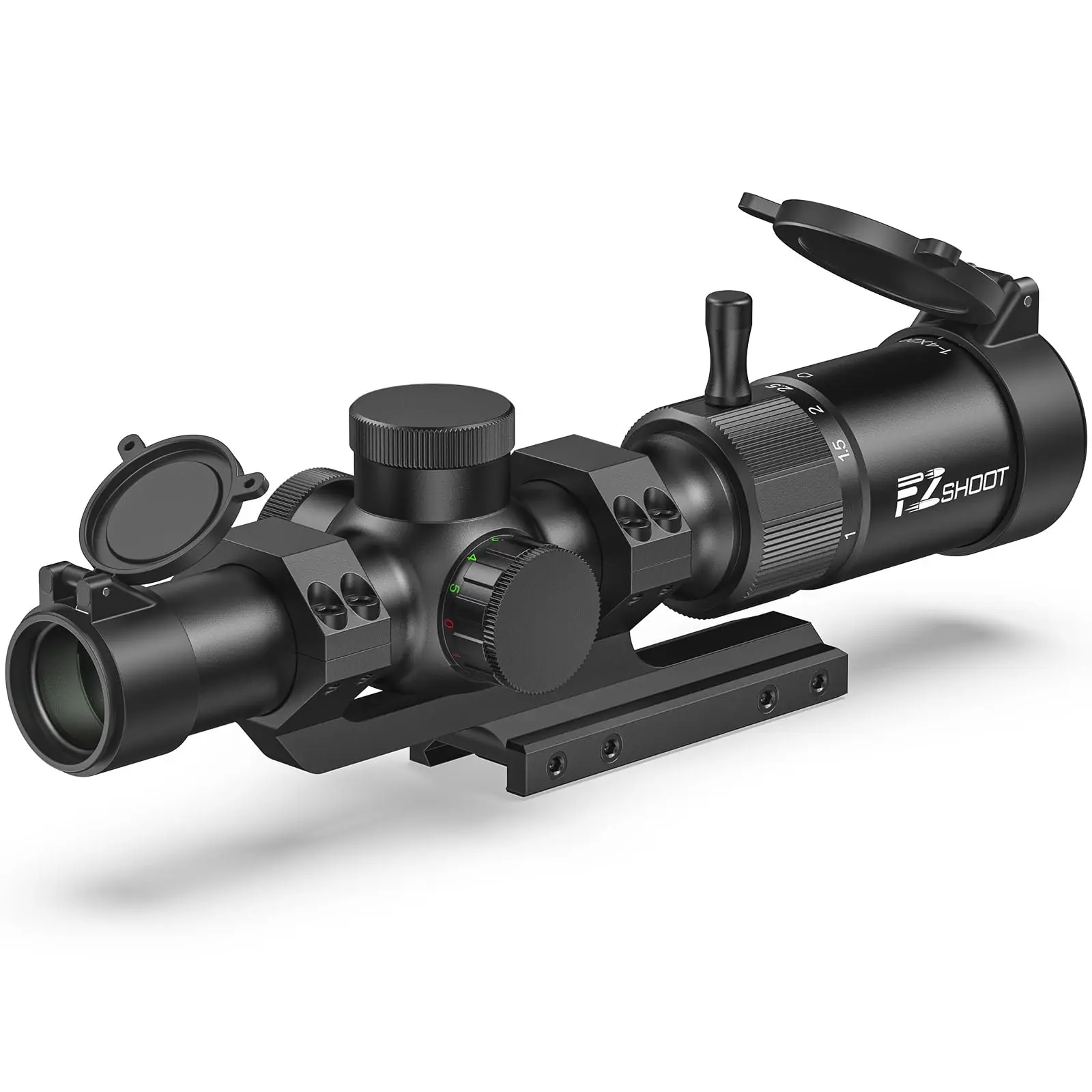 

Прицел для винтовки EZshoot LPVO 1-4x20 с кронштейном Cantilever, подсветкой прицельной сетки, в фокальной плоскости второго уровня, с функцией Zero Rese