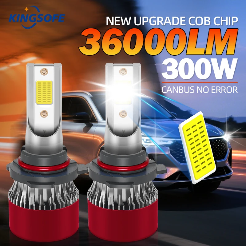 

H7 LED H11 Headlight Bulbs H13 H4 H1 9005 9006 HB3 HB4 H13 9007 LED Headlamps Canbus 36000LM 300W Super Bright With Fan