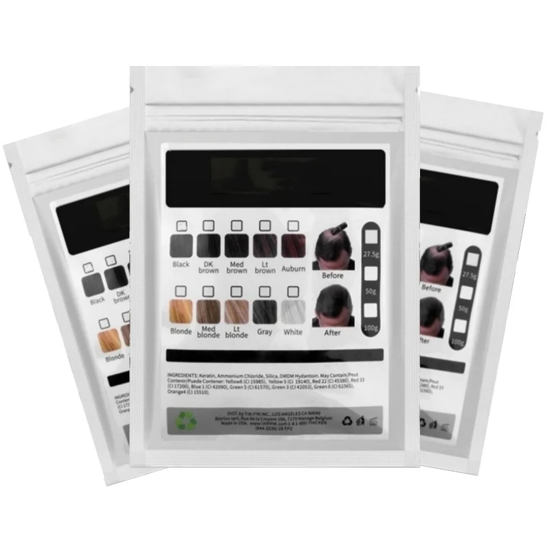 50g Hair Fibers Keratin Hair Building Fiber Powder Instant Hair Growth Thickening Fiber Refill Bag Bald Extension Care Product