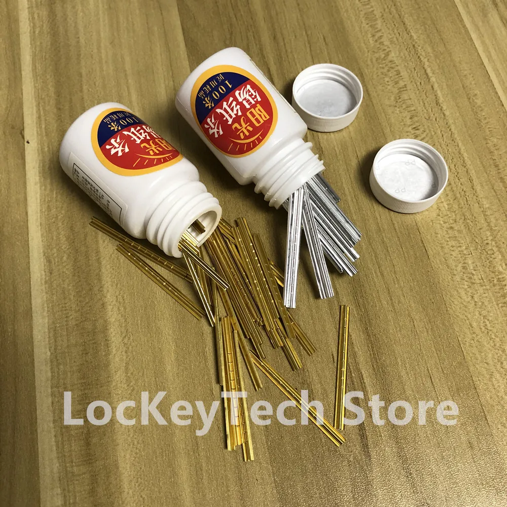 100pcs Finished tin foil strip gold and silver tin foil key consumables Locksmith tools