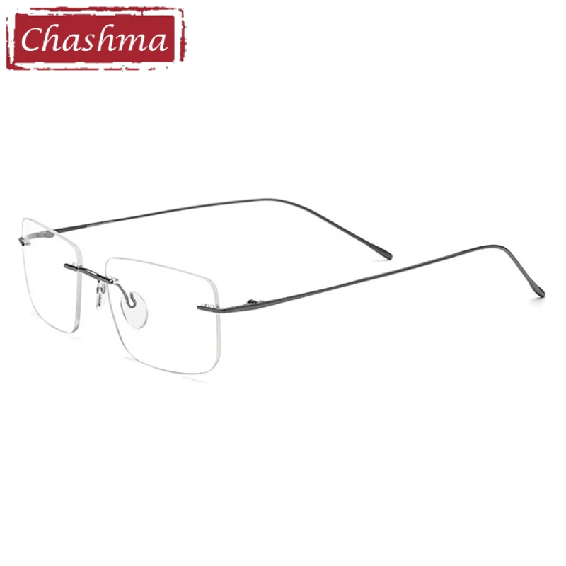 Chashma Prescription Glasses Men Rimless Fashion Optical Ultra Light Eyewear Women Frameless Spectacles Recipe Eyeglasses Frames