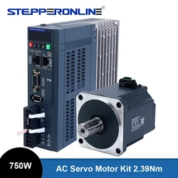 STEPPERONLINE A6-serie 750W PROFINET AC-servomotordriverset 220V 3000 RPM 2,39 Nm met 17-bit absolute encoder IP67 CNC
