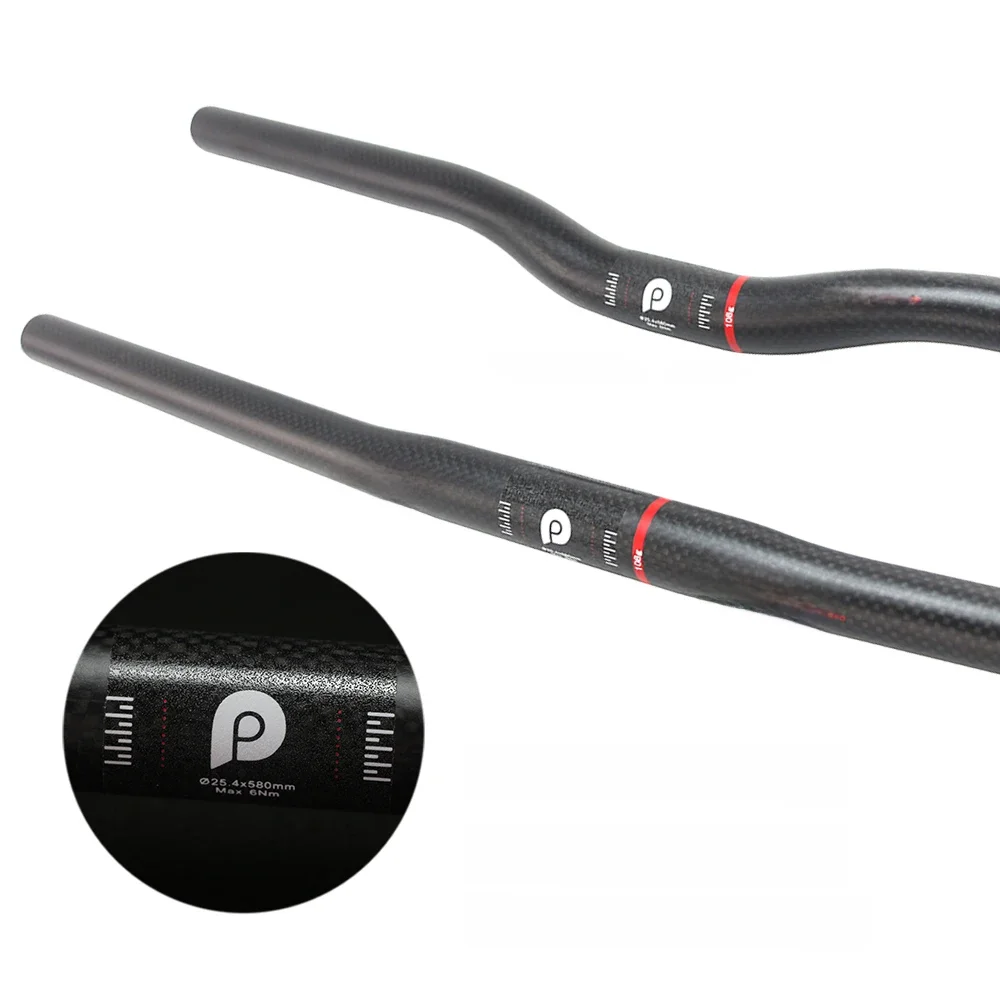 AliExpress ULLICYC Litepro Folding/BMX 25.4mm 580mm Carbon Handlebar MTB Handlebar Flat Or Rise Carbon Fiber Ultralight Bicycle Handlebar Foldable