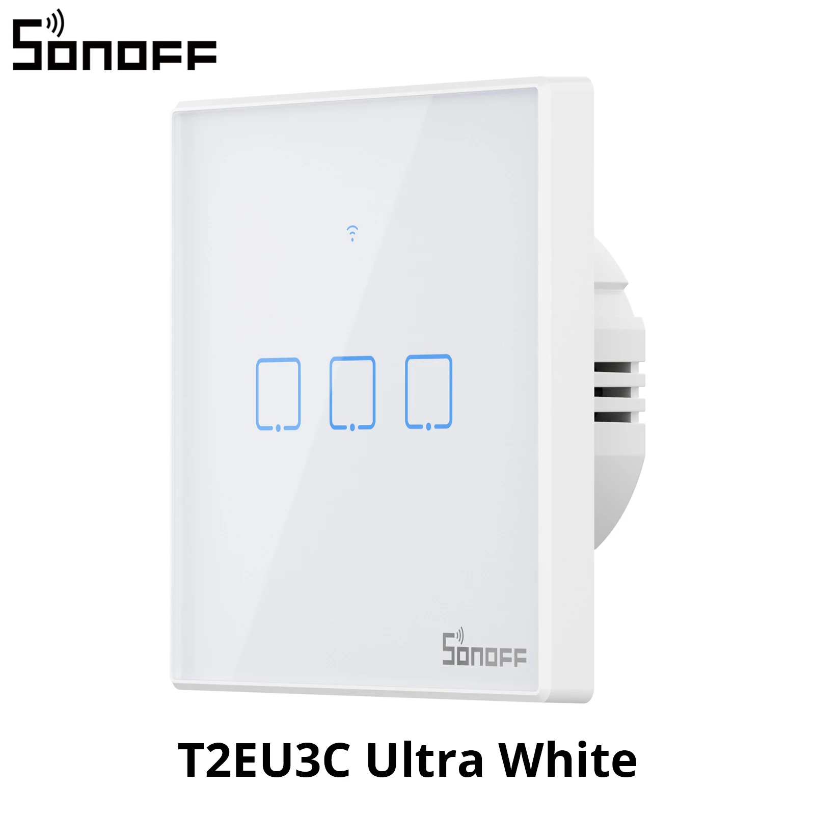 SONOFF T2/T3EU 433 MHz RF Wi-Fi aanraakwandenschakelaar, slimme scènebediening via de eWeLink afstandsbediening, spraakbesturing met Alexa en Google Home