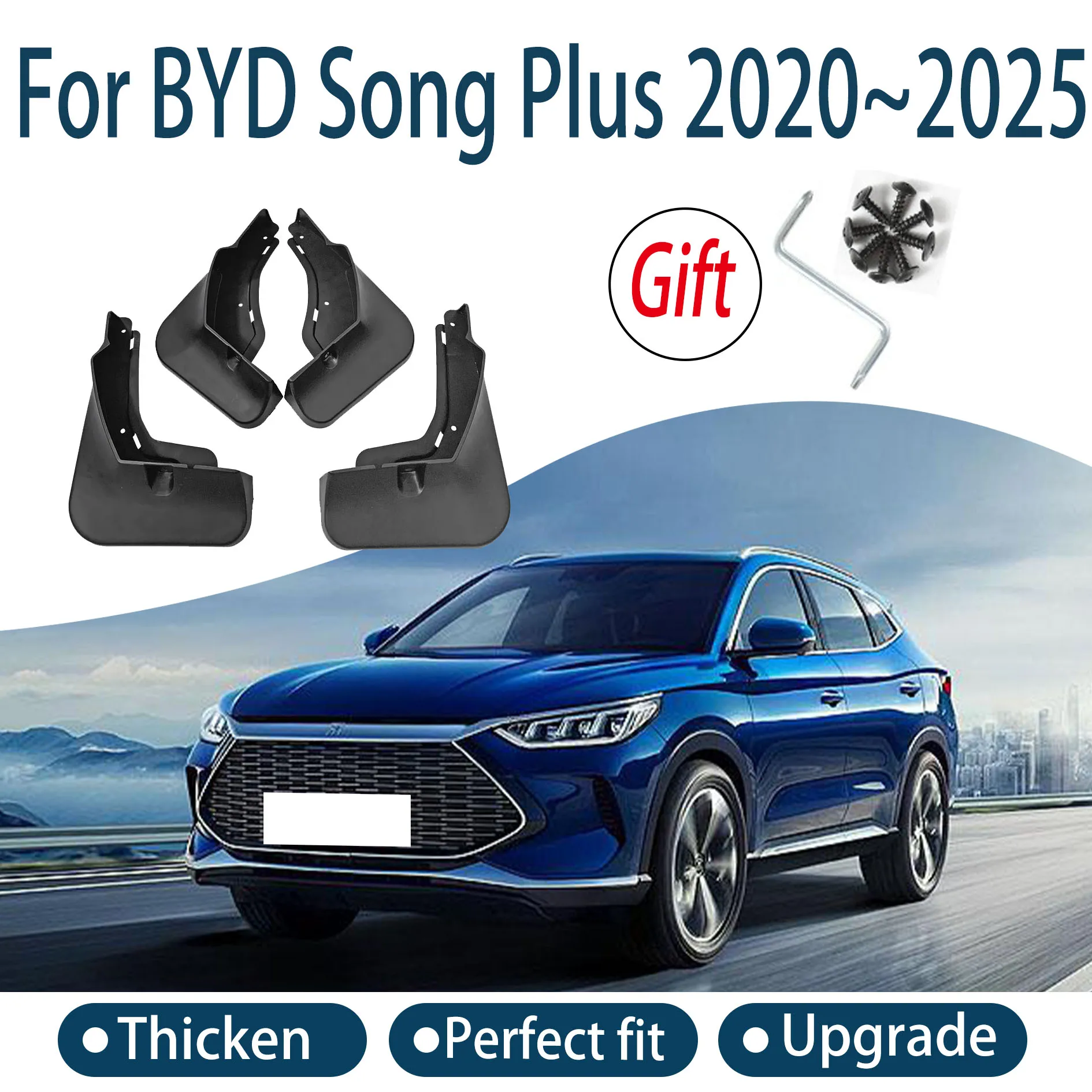 

Автозапчасти для BYD Song Plus Seal U 2020 ~ 2025, подкладка крыла автомобиля, аксессуары для переднего и заднего колеса, брызговик