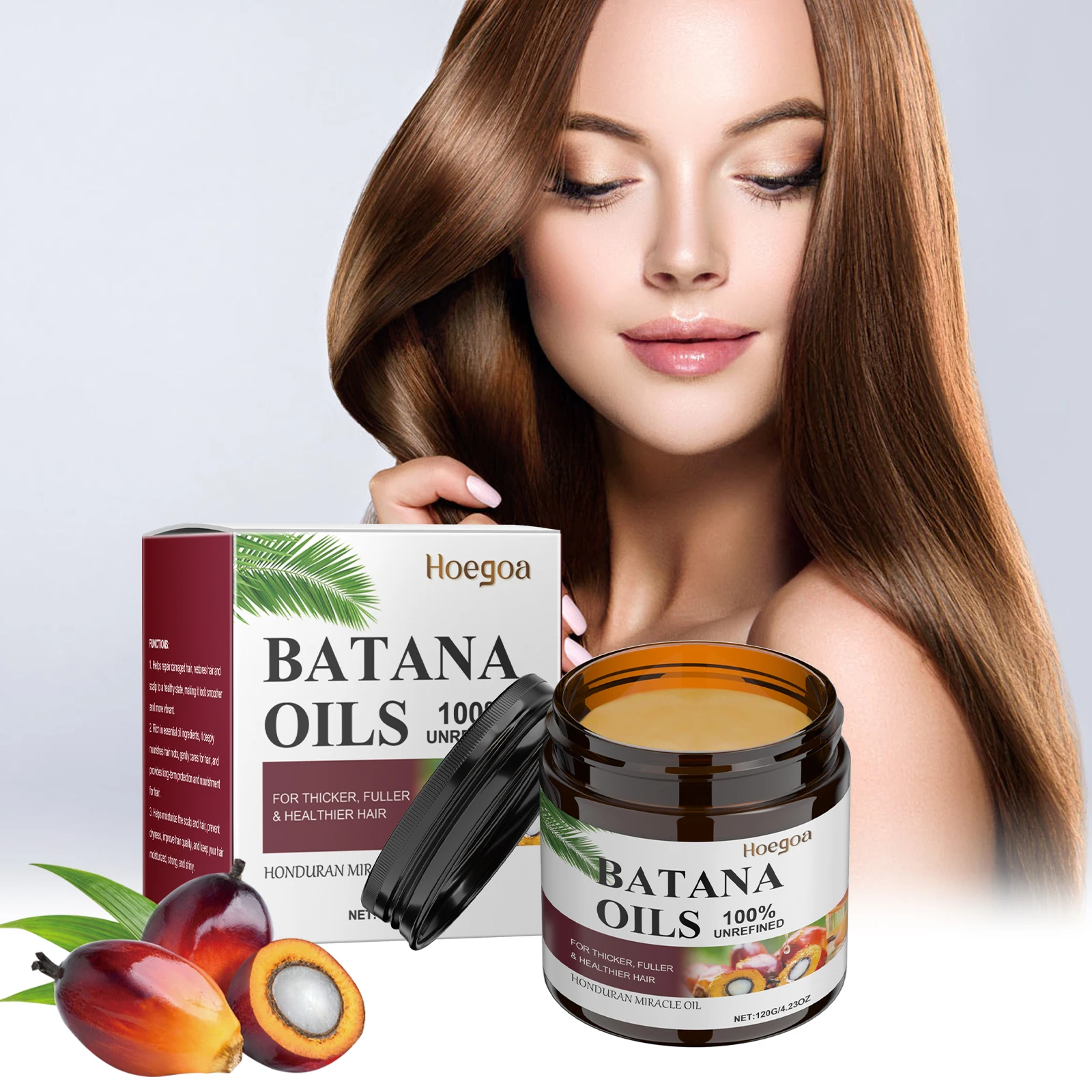 Organic Batana Oil for Hair Growth 100% Pure And Natural Batana Oil for Treating Hair Loss Anti-Breakage Hair