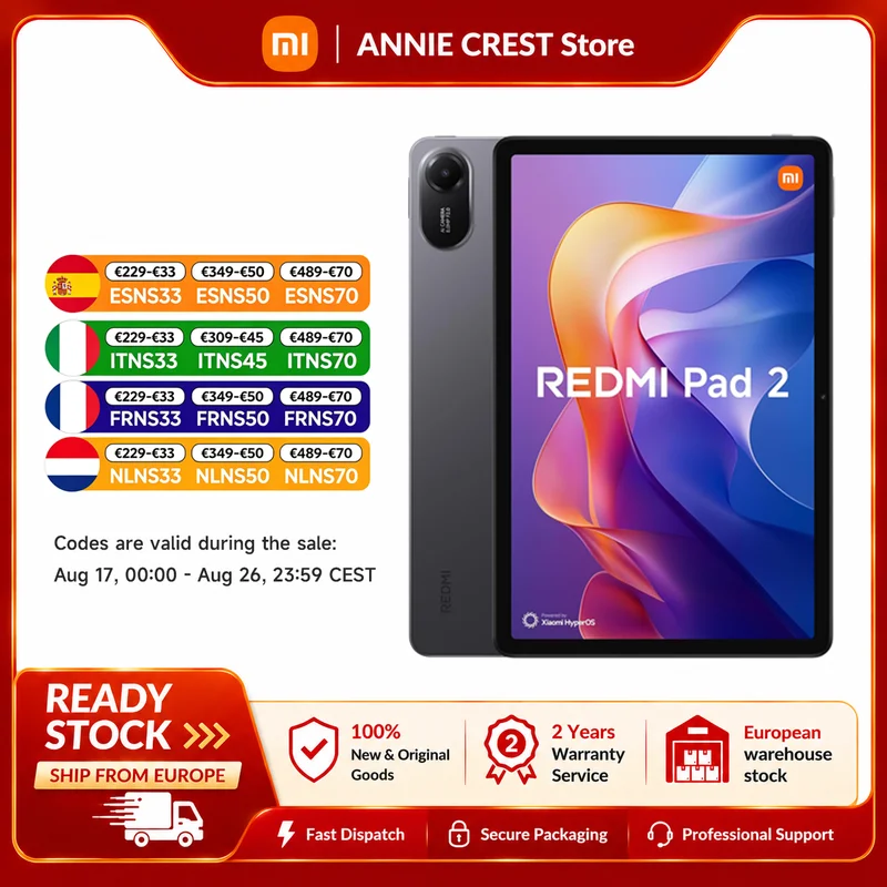 Xiaomi Redmi Pad 2 — schermo 2.5K a 90 Hz e batteria da 9000 mAh