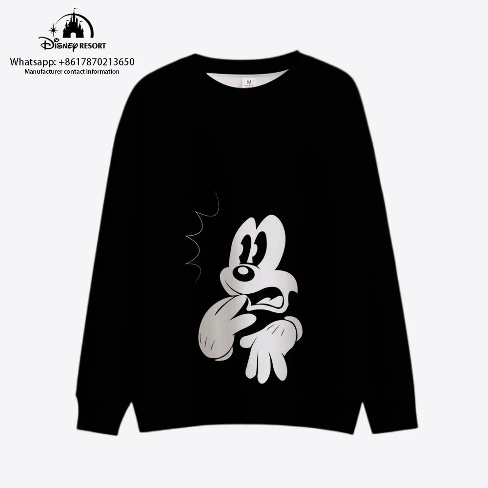 2023 Nieuwe Horror Halloween Disney Merk Mickey En Minnie Anime Print Herfst Harajuku Ronde Hals Casual Trui Met Lange Mouwen