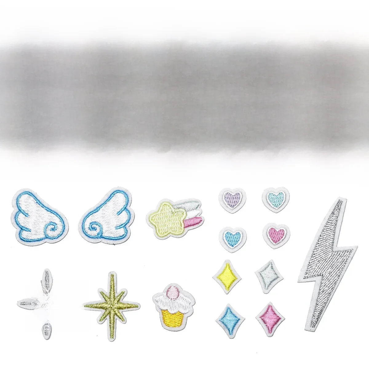 Dessin animé arc-en-ciel étoile petit amour petit motif de foudre accessoires de vêtements pour enfants broderie Patch auto-adhésif