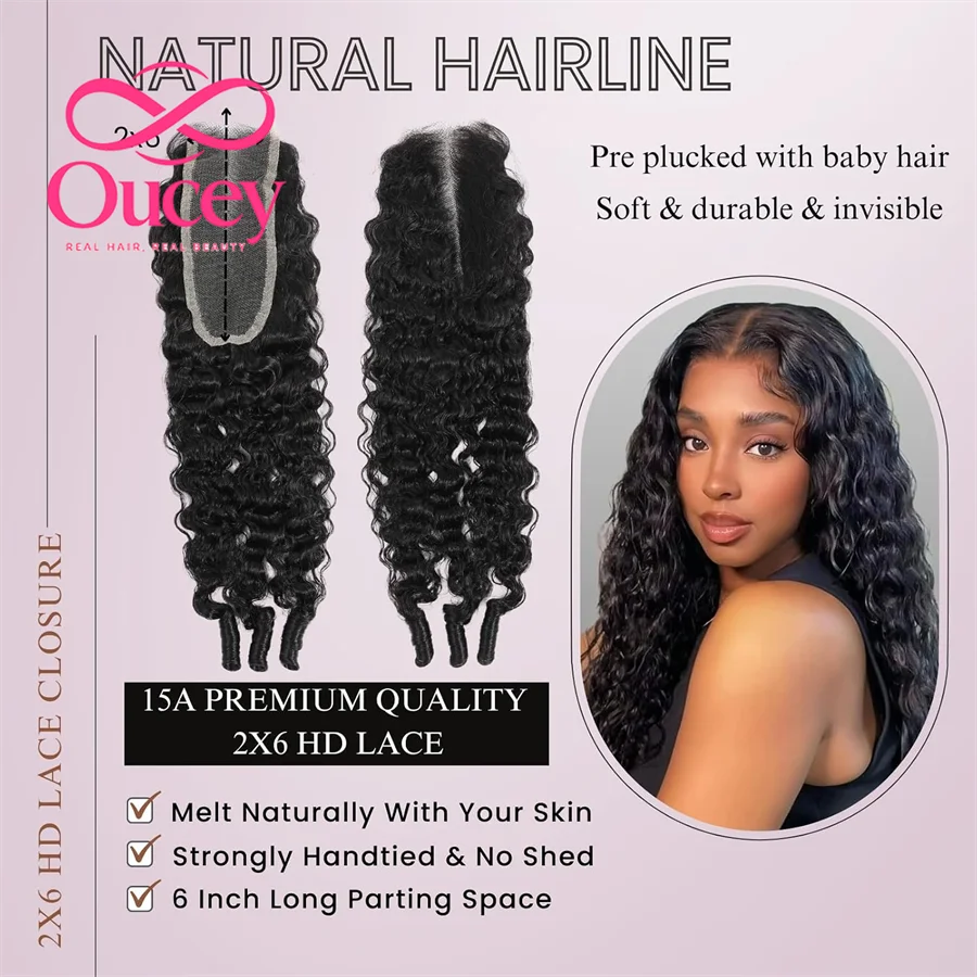 Burmese Curly 2x6 HD Lace Closure Frontal Only Virgin Hair 6