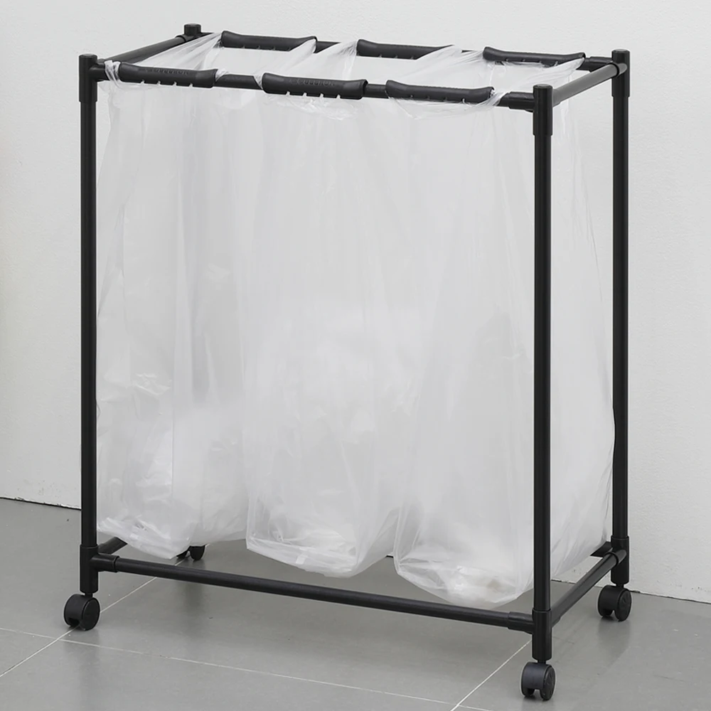 정말 편리한 오픈형 분리수거함 비닐 교체가 쉬운 쓰레기통 Really convenient open recycling bin vinyl replacement easy garbage bin
