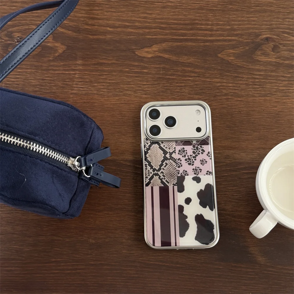 حافظة الهاتف المخططة الجديدة بنمط الأفعى اللاصق مناسبة لهاتف iPhone 17 Pro، 13، 14، 15، 16 Promax المضاد للسقوط #2