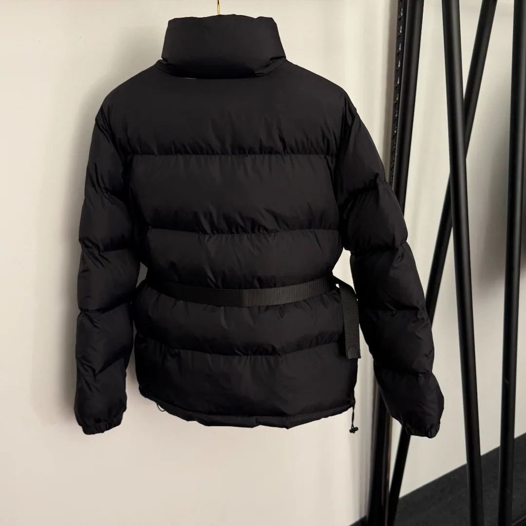 

2025 autumn and winter women's safety buckle waist packaging decoration stand collar long sleeved cotton jacket HL118