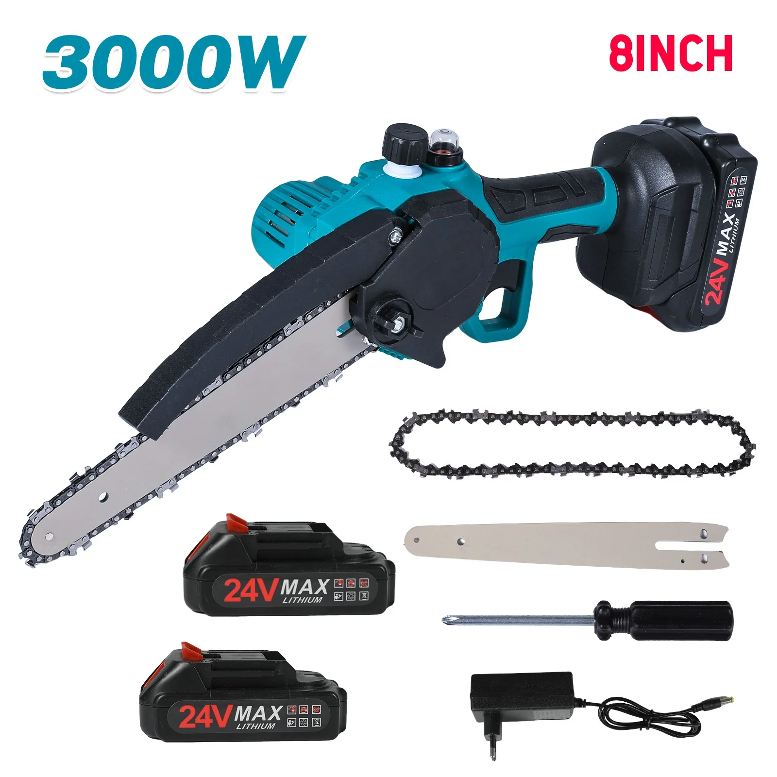 Elektrische kettingzaag 16/12 inch borstelloze draadloze elektrische kettingzaag Oplaadbare houtkap- en snijgereedschappen voor Makita
