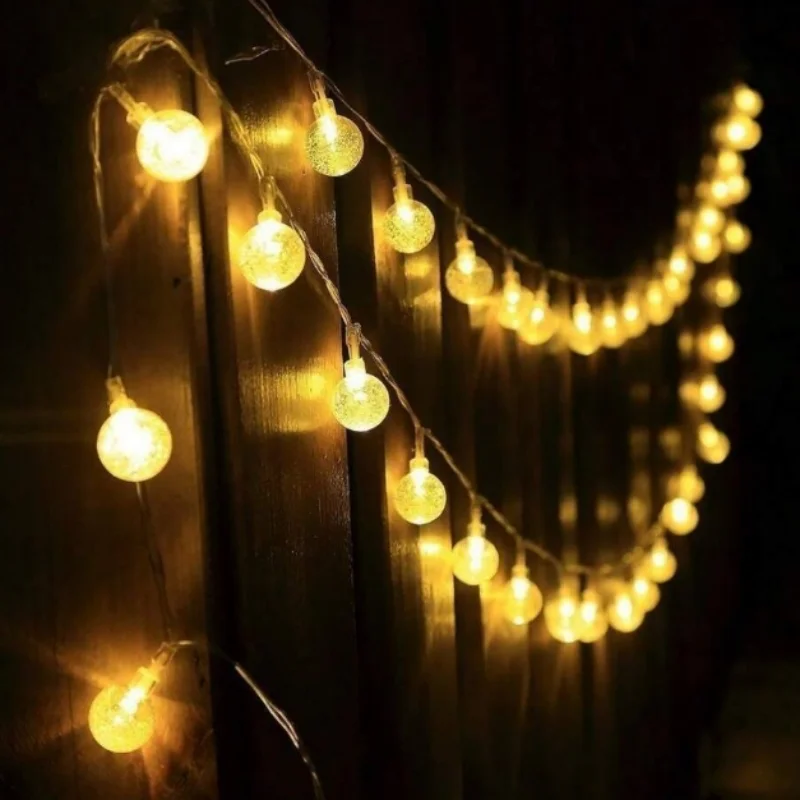 

LED Bubble Ball Light String Outdoor Waterproof Camping Atmosphere Garden Holiday Decoration ( USB Model) Fairy Lights