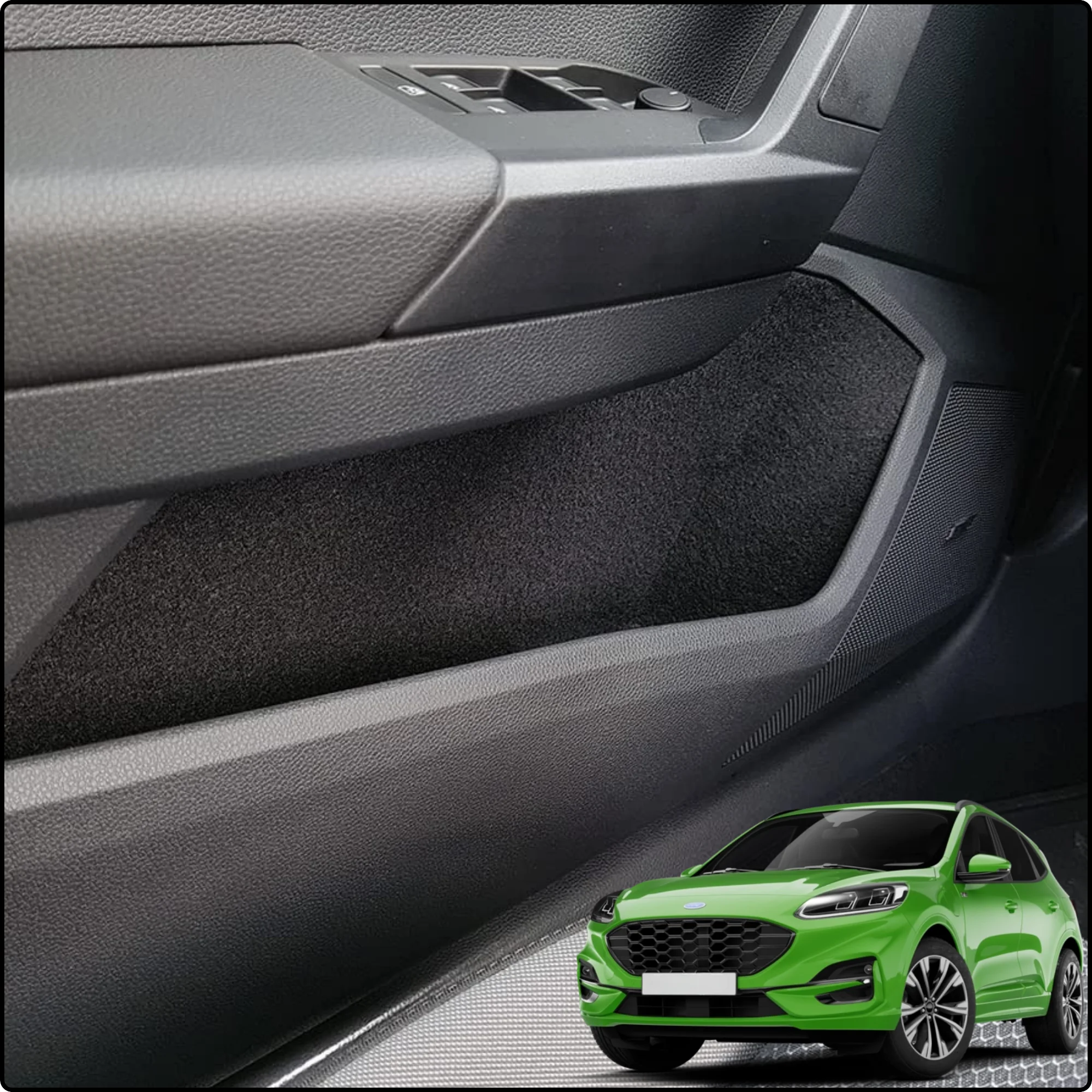 Comfort Set for Ford Kuga Storage Compartments Anti-Vibration Sound Insulation Coating,Insulation Felt,Self-Fit Cut