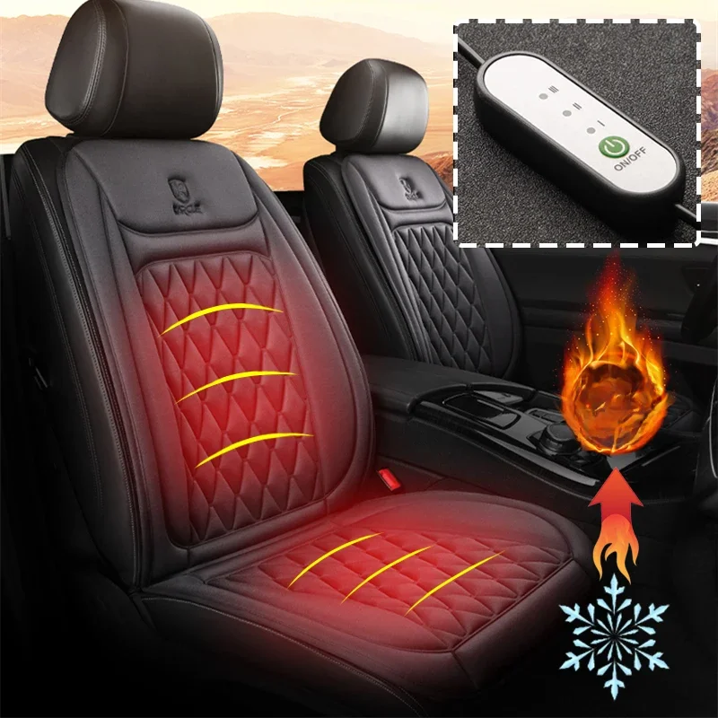 12/24V Heated Car Seat Cover Electric Car Seat Heating Pad Warm Winter Heated Seats Cushion Universal Automobile Seat Covers