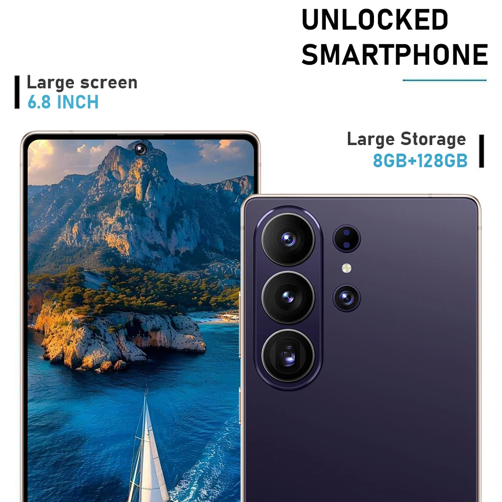 Teléfono Inteligente Android de Alto Rendimiento con Pantalla HD de 6.8 Pulgadas, 8GB+128GB de Almacenamiento, Experiencia de Multitarea Fluida, Batería de Larga Duración, Ideal para Entretenimiento, Comunicación y Viajes