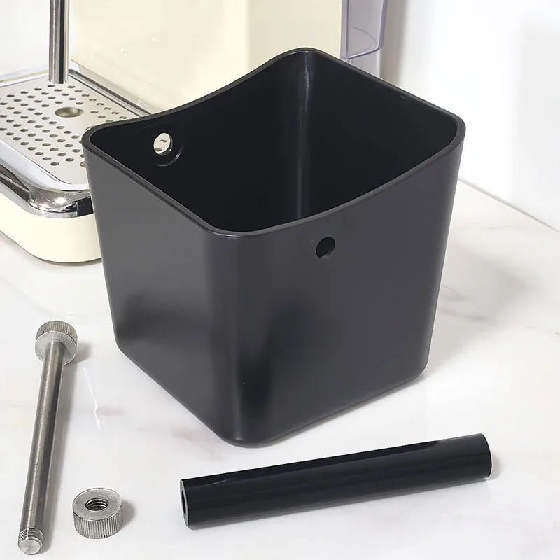 Espresso tapping box with removable tapping rod and non-slip base for espresso cakes,coffee grounds,durable espresso accessories
