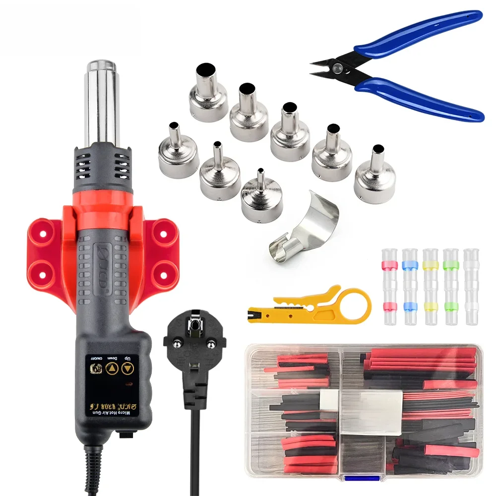 JCD 750W mikro gorący wiatrówka do lutowania 8208 stacja zgrzewania cyfrowy pistolet LCD BGA IC lutowanie narzędzia z rurka termokurczliwa — zdjęcie produktu 7