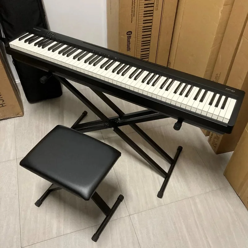DR FP-10 بيانو رقمي مكون من 88 مفتاحًا مع حامل ومقعد #1