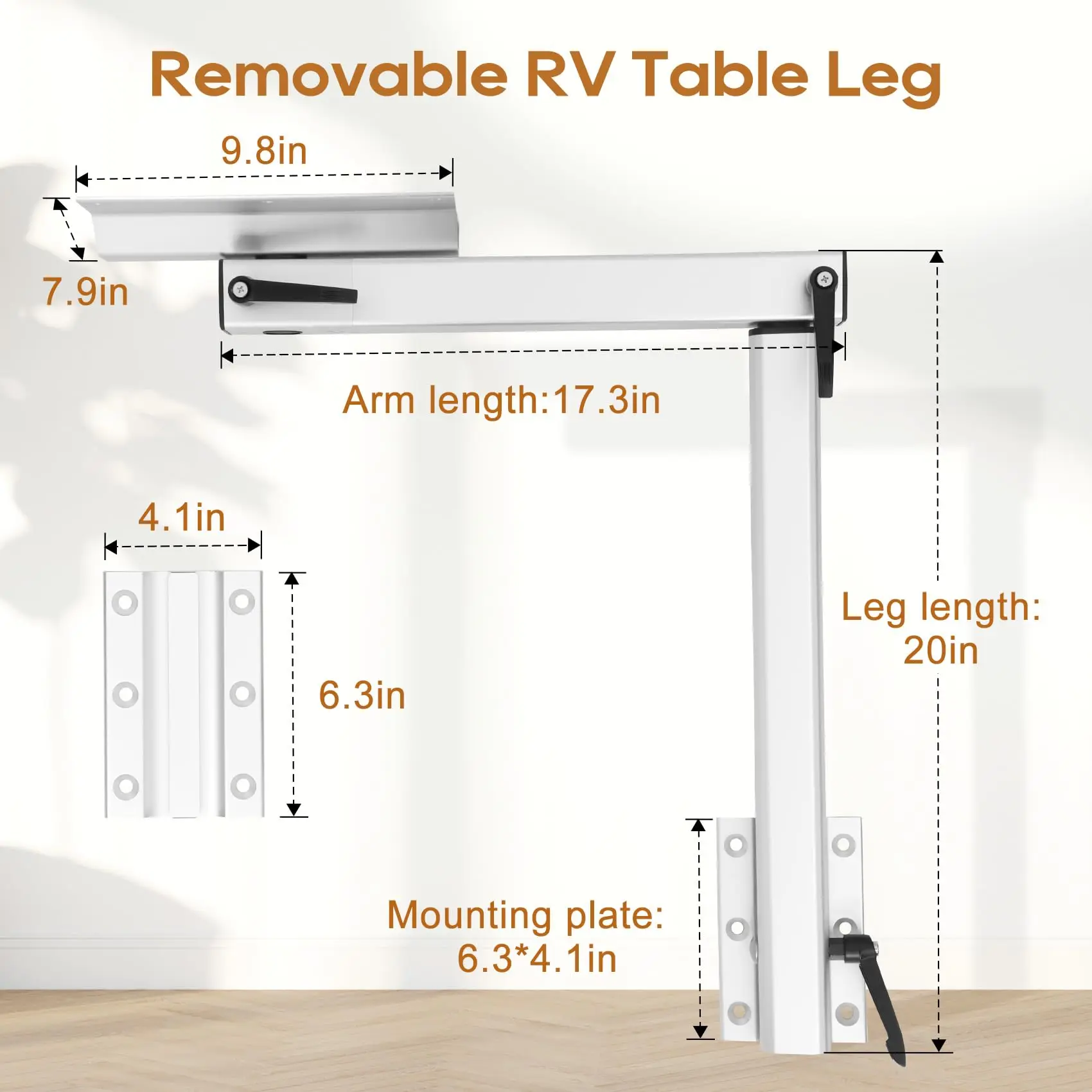 HWHONG exklusive Produktion. Verbesserte RV-Tischbeinhalterung mit seitlicher Klappfunktion mit, RV-Tischfußhalterung, Wohnmobilmöbel