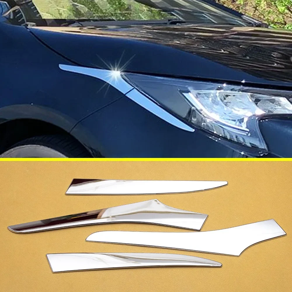 Chrome Car Headlight Decorate Strips Trim Accessories For Toyota Corolla Hatchback Touring Sports 2019 2020 2021 2022 2023 2024