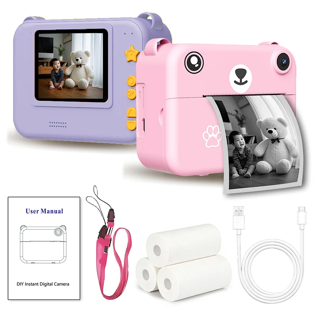 Children's Multi-Functional Portable Camera Halloween Gift Instant Print Small Camera for Kids