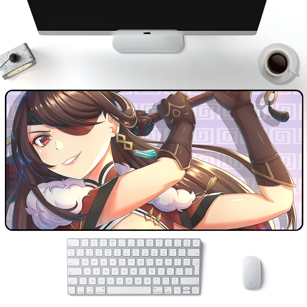 Genshin Impact Beidou Mouse Pad Large Gaming Mousepad PC Gamer Computer Office Mouse Mat Keyboard Mat Desk Pad Laptop Mausepad