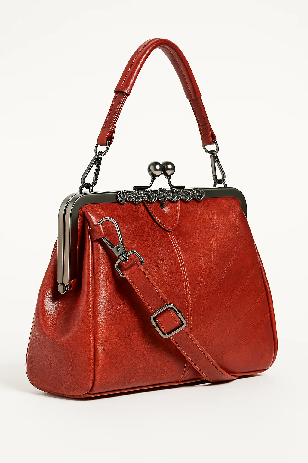 ヴィンテージシックPUレザーボストンバッグ