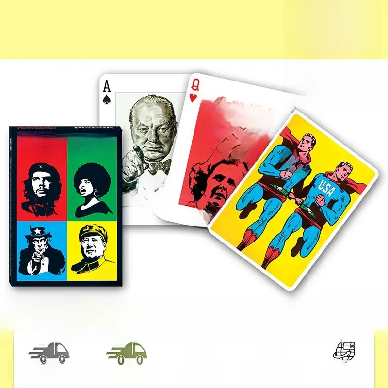 Piatnik, baralho de poker, 54 cartas, propaganda, cartazes, fotografias, jogo de mesa, jogar, che