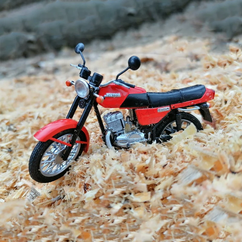 Brand New 1/24 Soviet Union Large Motorcycle JAWA 350/638 Authentic Plastic Moto Toy Adult Collection 