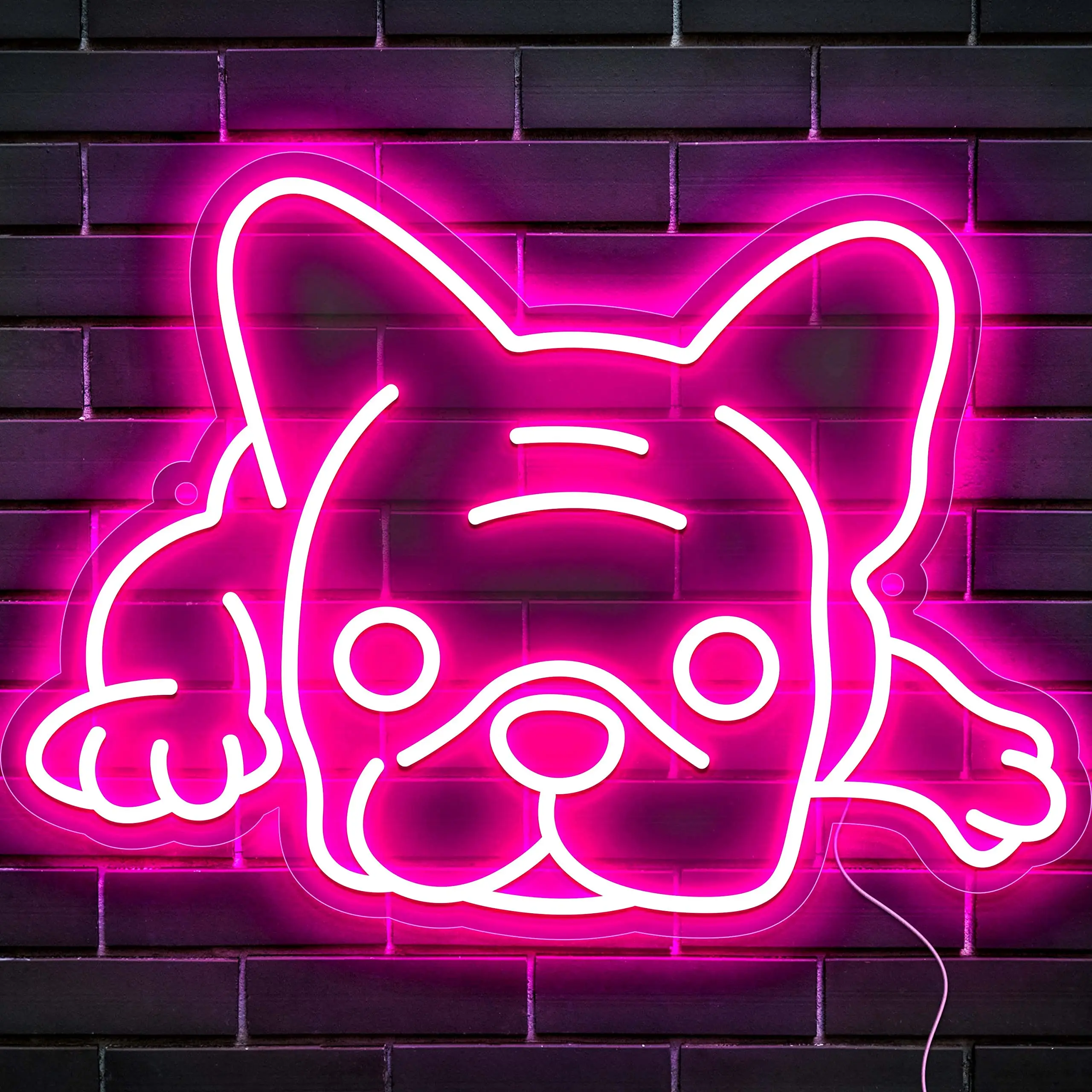 French Bulldog Led Neon Signs Light USB for Party Bar Club Restaurant Wall Hanging Neon Lights Wedding Christmas Decor