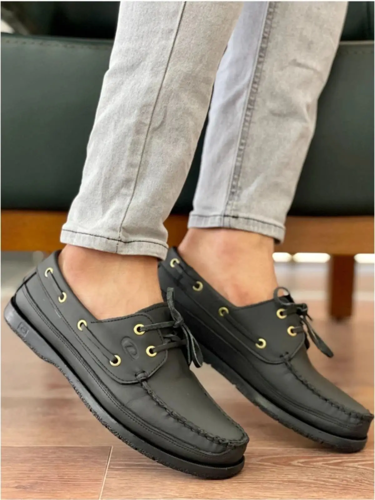 Zapatos informales de piel auténtica para hombre, calzado ortopédico a prueba de sudor, suela Flexible, sin olor, informal, elegante, diario