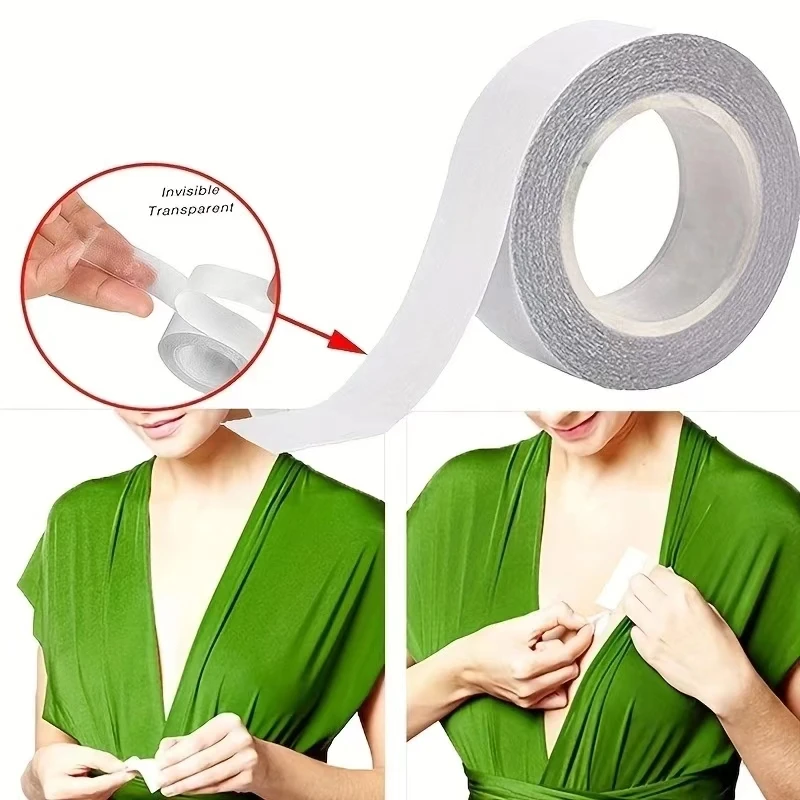 Double Sided Body Tape Self-Adhesive Bra Clothes Dress Shirt Secret Sticker Clear Lingerie Tape Anti-naked Invisible Chest Patch