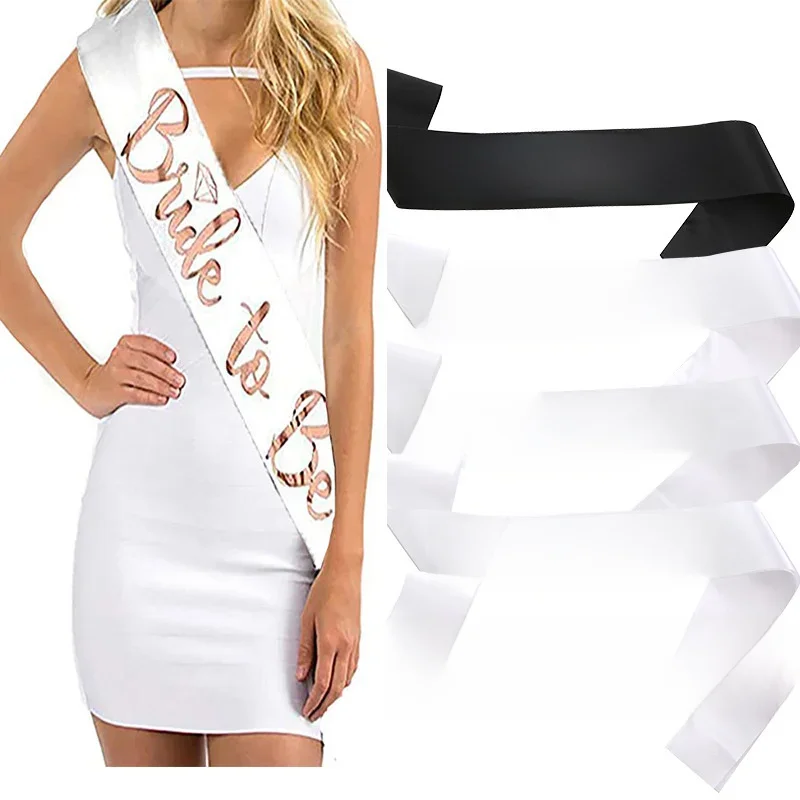 Sangle d'épaule pour enterrement de vie de jeune fille, demoiselle d'honneur, lettre bronzante, sangle de cérémonie, fournitures de mariage pour équipe de mariée