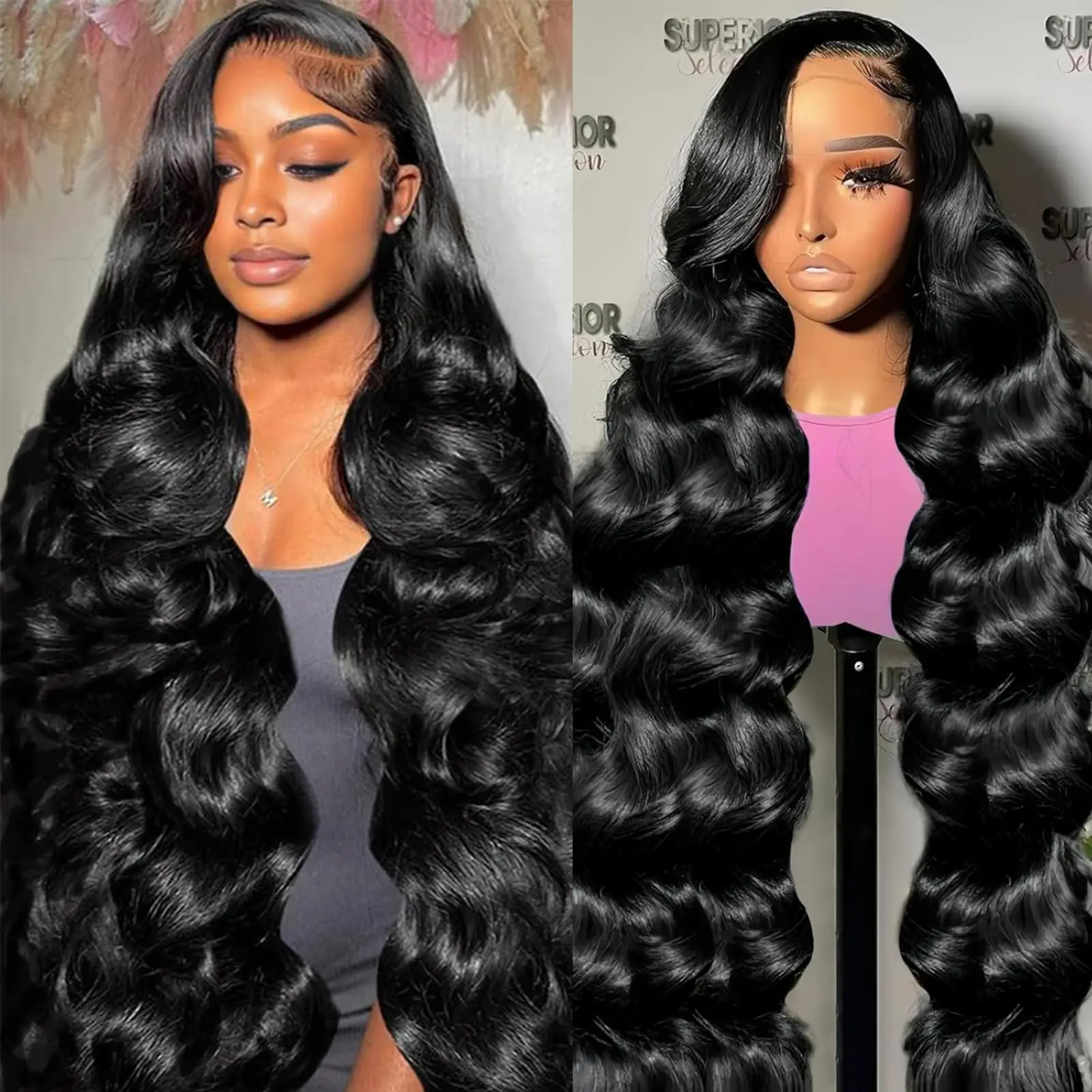 13x6 hd Lace Front Perücken Echthaar vor gezupft mit Baby Haar Body Wave Lace Frontal Perücken Echthaar 200% Dichte für Frauen Perücken