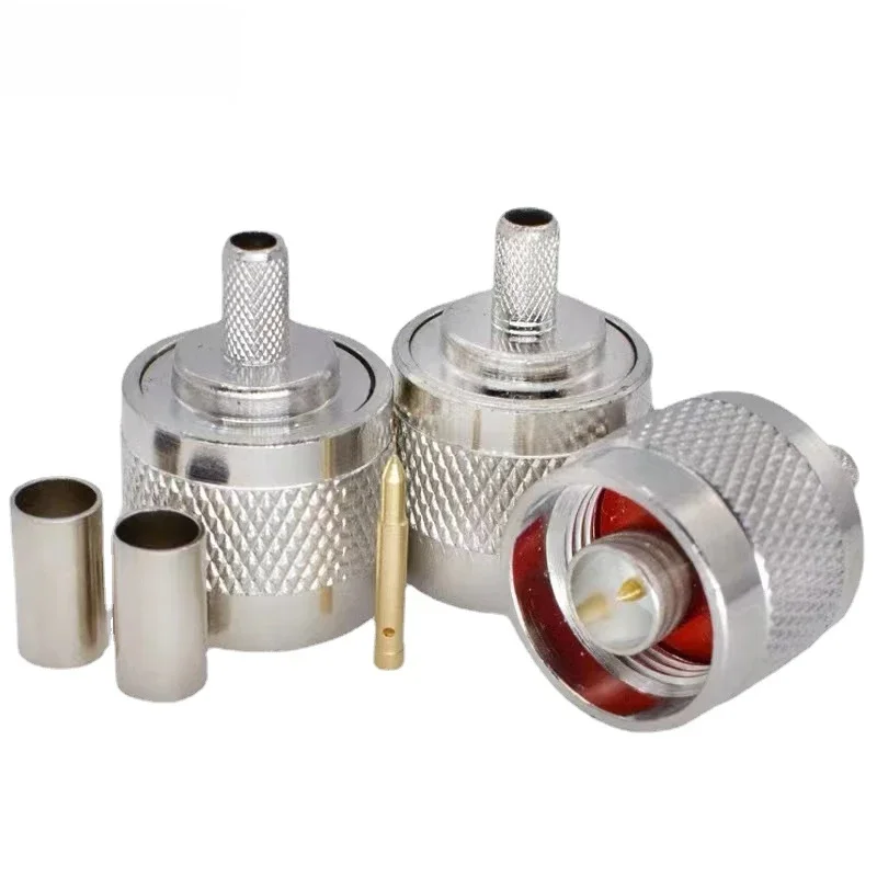 Connecteur Coaxial RF mâle Type L16, 1 à 10 pièces, à sertir, en laiton, pour RG58, RG142, LMR195, RG400, livraison rapide