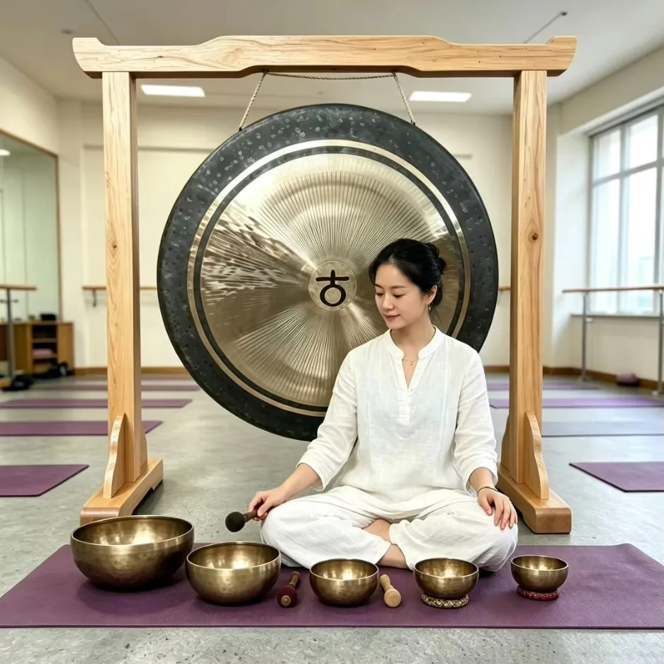 Handmade Planetary 80cm Chau Gong, Saturn Symbol Gong for Sound Healing, Yoga Meditation, Sound Bath Therapy
