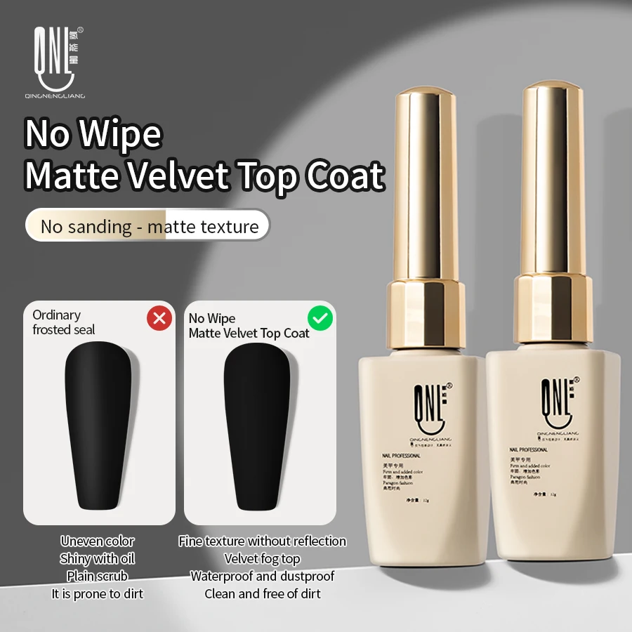 RS NAIL 12g Fluwelen Matte Top Coat Gel Nagellak Geen Veeg Matt Fluwelen Gel Top Coat LED UV Semi-Permanente Nagel Losweken Vernis